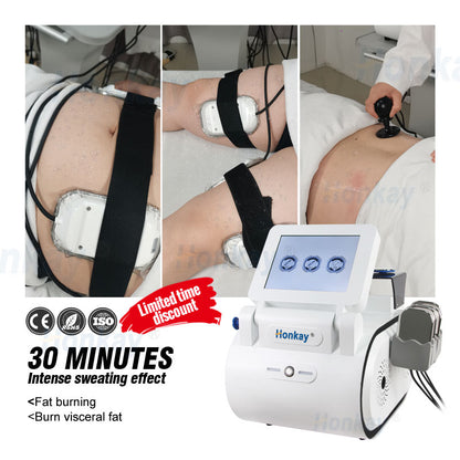 448kHz Tecar device control panel and treatment settings