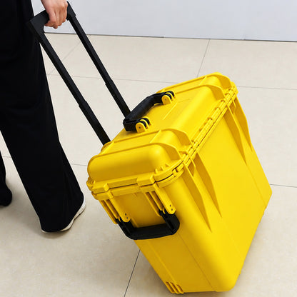HKS-29D portable PEMF therapy machine wheeled by its trolley handle for mobile use between rooms and sites