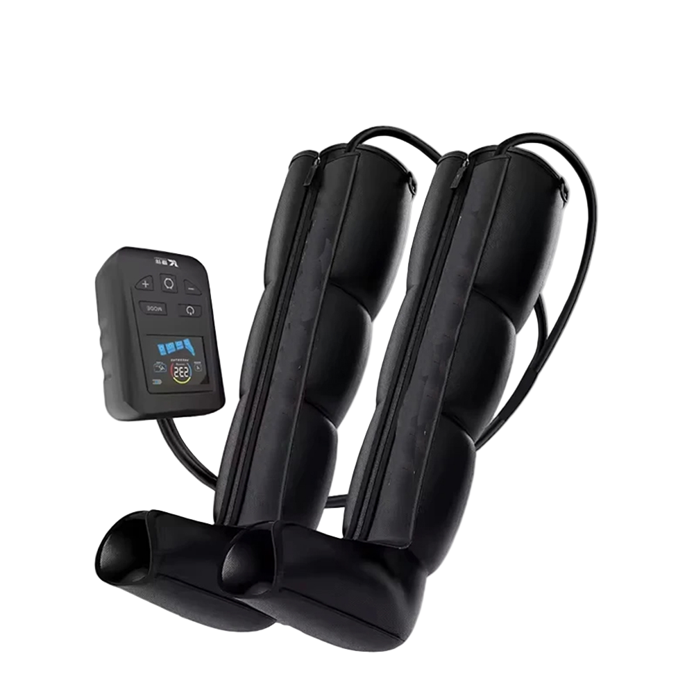 Air compression massage boots for leg recovery and circulation improvement