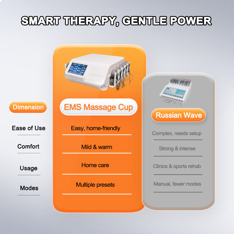 EMS muscle stimulation device with ultra-quiet vacuum technology