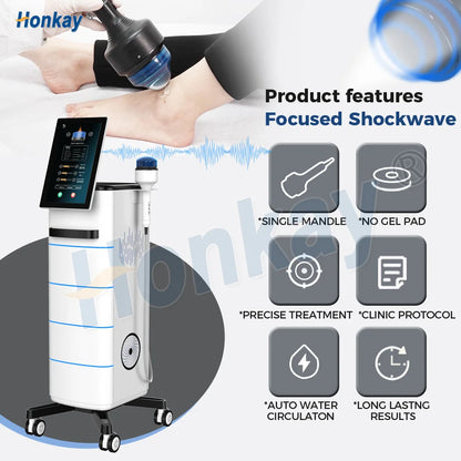 Honkay HKS-88a Focused Shockwave Therapy Machine | 7-Depth Adjustable for Pain Relief & Joint Mobility