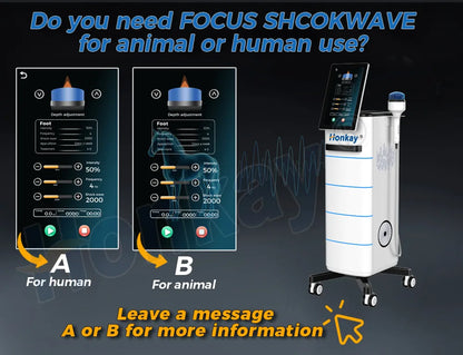 Honkay HKS-88a Focused Shockwave Therapy Machine | 7-Depth Adjustable for Pain Relief & Joint Mobility