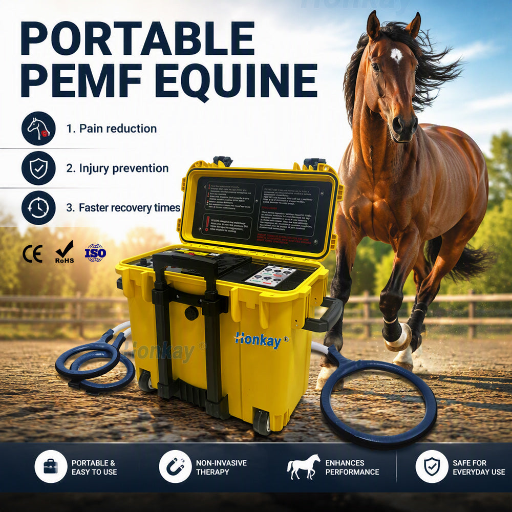 Portable Dual Control PEMF Machine for Equine HKS-29D with large loop and butterfly loop, CE RoHS ISO certified