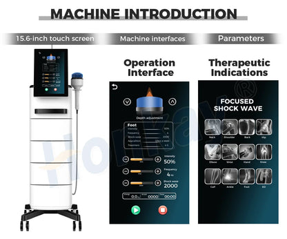 Honkay HKS-88a Focused Shockwave Therapy Machine | 7-Depth Adjustable for Pain Relief & Joint Mobility