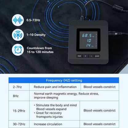 PEMF mat detail showing electromagnetic coil technology