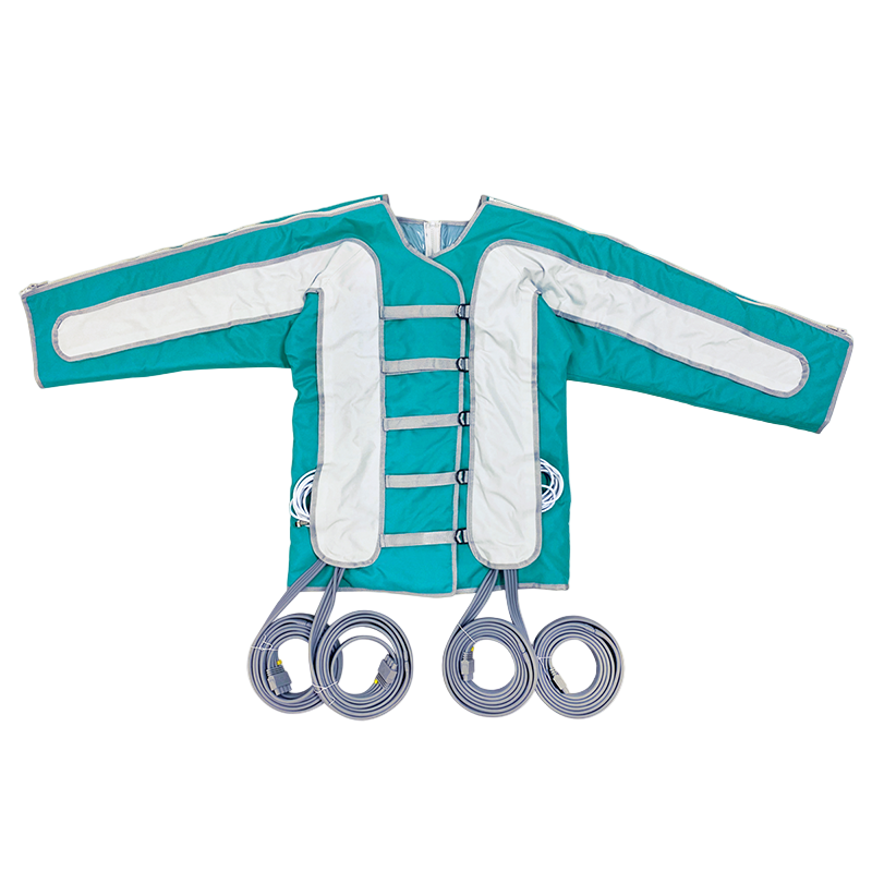 Pressotherapy jacket for upper body lymphatic circulation and arm compression