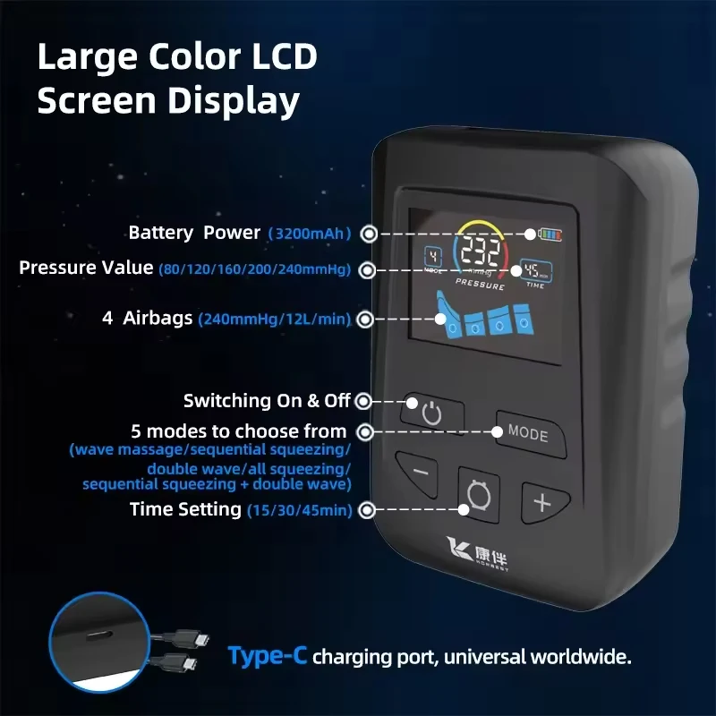 Pressotherapy leg boots for lymphatic drainage and detox