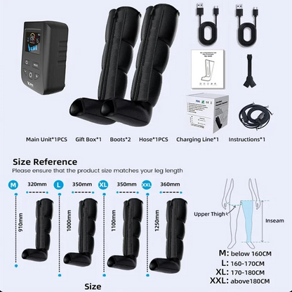 Professional leg massage boots for sports recovery and wellness