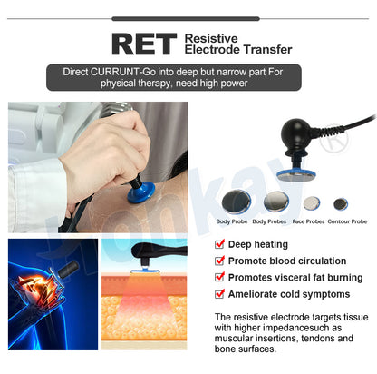 Tecar therapy applicators for deep tissue treatment