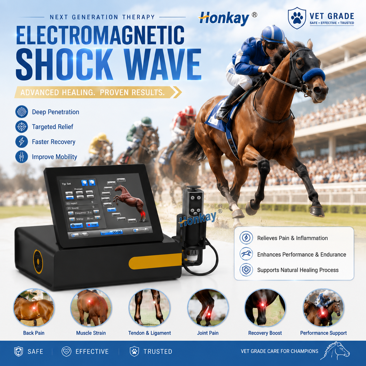 Desktop Shockwave Therapy Machine for Veterinary Use E-20